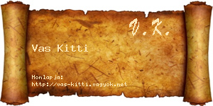 Vas Kitti névjegykártya